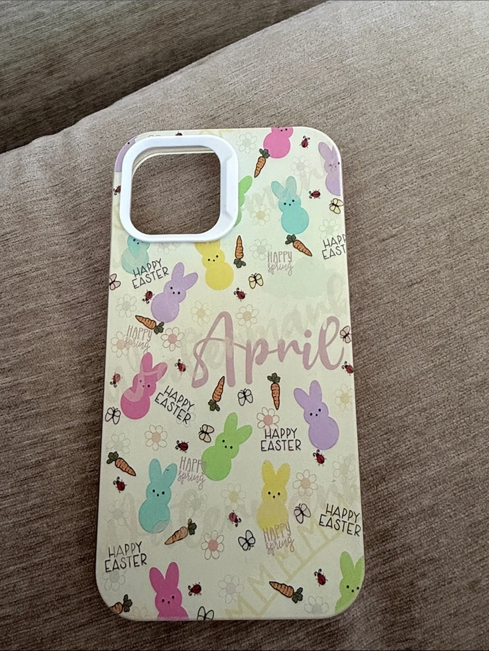 April Easter Pastel Bunny Phone Case - Pink, Purple, Yellow, Green, Blue
